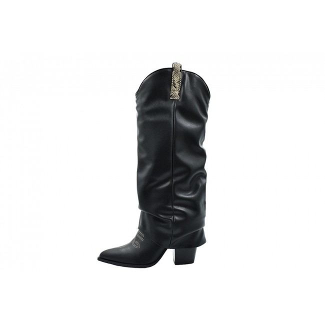 ΓΥΝΑΙΚΕΙΑ ΜΠΟΤΑ ΜΑΥΡΗ STEVE MADDEN LASSY SM11002714-02002-29Y