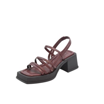 WOMEN'S SANDAL BLACK/BURGUNDY VAGABOND 5337-101-38 CHERRY