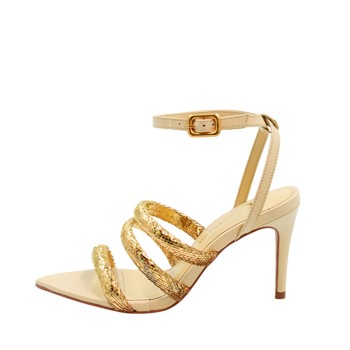 WOMEN'S SANDAL GOLD/BEIGE CARRANO 816005/CAB01-GOLD/MANTEGA