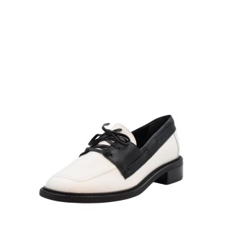 ΓΥΝΑΙΚΕΙΟ LOAFERS ΛΕΥΚΟ/ΜΑΥΡΟ CARRANO 845009/FAC01-SOFT LEATHER WHITE/BLACK