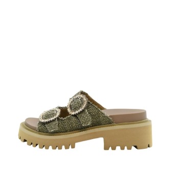 WOMEN'S SLIPPERS KHAKI NOA HARMON 9933-33 KHAKI 