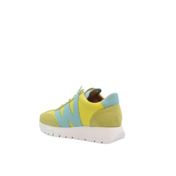 ΓΥΝΑΙΚΕΙΟ SNEAKER ΚΙΤΡΙΝΟ/ΓΑΛΑΖΙΟ WONDERS A-2476 CYBER RACER