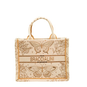 WOMEN'S HANDBAG BEIGE BRACCIALINI QUEEN B18420 F23-FARFALLE