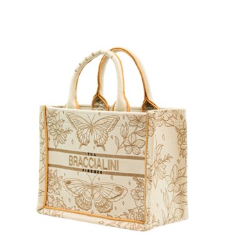 WOMEN'S HANDBAG BEIGE BRACCIALINI QUEEN B18420 F23-FARFALLE
