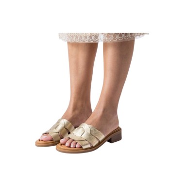 ΓΥΝΑΙΚΕΙΟ SLIPPER ΧΡΥΣΟ WONDERS B-9602 PLATINO