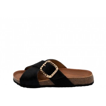 ΓΥΝΑΙΚΕΙΟ SLIPPER ΜΑΥΡΟ GEOX D45VYB 000QS C9999