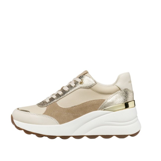 ΓΥΝΑΙΚΕΙΟ SNEAKER ΠΑΠΥΡΟΣ/ΧΡΥΣΟ GEOX D SPHERICA EC13 D65WAB 01122 C1S2L