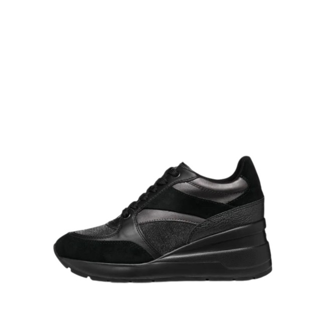 ΓΥΝΑΙΚΕΙΑ SNEAKERS ΜΑΥΡΟ GEOX D ZOSMA A-METAL TEXT.+SUE. D368LA 0LY22 C9999