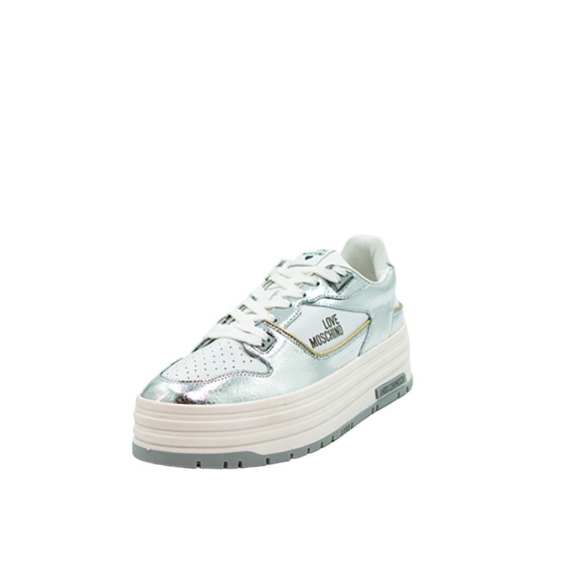 ΓΥΝΑΙΚΕΙΟ SNEAKERS ΛΕΥΚΟ/ΑΣΗΜΙ LOVE MOSCHINO JC15356G0LID290A