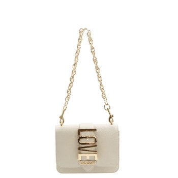 WOMEN'S IVORY SHOULDER BAG LOVE MOSCHINO JC4227PP0MKC0110