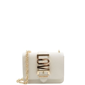WOMEN'S IVORY SHOULDER BAG LOVE MOSCHINO JC4227PP0MKC0110
