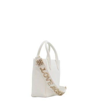 ΓΥΝΑΙΚΕΙΑ ΤΣΑΝΤΑ ΧΕΙΡΟΣ/ΧΙΑΣΤΙ ΛΕΥΚΗ LOVE MOSCHINO JC4277PP0MKI0100