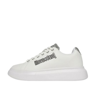 ΓΥΝΑΙΚΕΙΟ SNEAKER ΛΕΥΚΟ JUST CAVALLI 79RA3SB3 ZPB46 003 FONDO URSA DIS.1 LEATHER+GLITTER