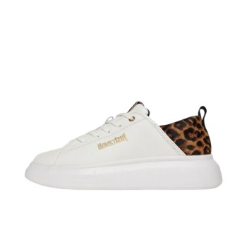ΓΥΝΑΙΚΕΙΟ SNEAKER ΛΕΥΚΟ JUST CAVALLI 79RA3SB7 ZPB58 003 FONDO URSA DIS.2 LEATHER+ANIMALIER