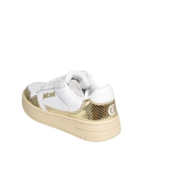 ΓΥΝΑΙΚΕΙΟ SNEAKER ΛΕΥΚΟ JUST CAVALLI 79RAESM3 ZPB50 QA9 FONDO AZULA DIS.05 GRAINY LEATHER+PYTHON