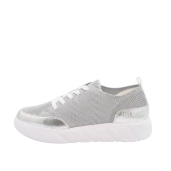 WOMEN'S SNEAKER SILVER LOVE MOSCHINO JA15084G1MIYY902