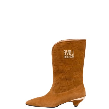 ΓΥΝΑΙΚΕΙΑ ΜΠΟΤΑ COGNAC LOVE MOSCHINO JA24373G0NJ0210 ST.TTOD.CONO35G CAMOSCIO COGNAC