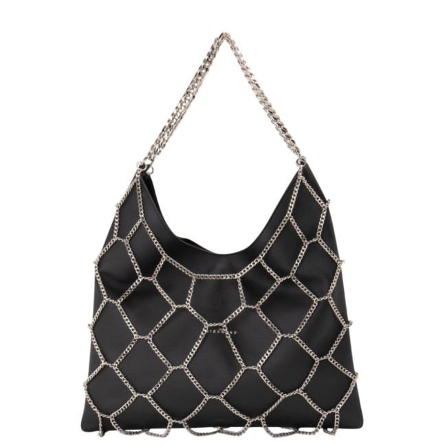 ΓΥΝΑΙΚΕΙΑ ΤΣΑΝΤΑ ΩΜΟΥ ΜΑΥΡΗ/ΑΣΗΜΙ RICHMOND RWP25020BO REAL LEATHER SHOULDER BAG