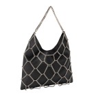 ΓΥΝΑΙΚΕΙΑ ΤΣΑΝΤΑ ΩΜΟΥ ΜΑΥΡΗ/ΑΣΗΜΙ RICHMOND RWP25020BO REAL LEATHER SHOULDER BAG