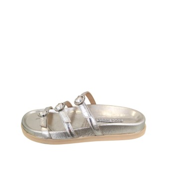 ΓΥΝΑΙΚΕΙΟ SLIPPER ΑΣΗΜΙ SOFIA MANTA 2033 SILVER