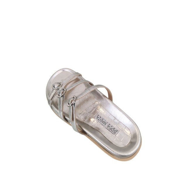 ΓΥΝΑΙΚΕΙΟ SLIPPER ΑΣΗΜΙ SOFIA MANTA 2033 SILVER ΓΥΝΑΙΚΕΙΟ SLIPPER ΑΣΗΜΙ SOFIA MANTA 2033 SILVER