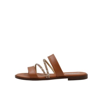 ΓΥΝΑΙΚΕΙΟ SLIPPER ΤΑΜΠΑ SOFIA MANTA 804 GOLD/TABAC
