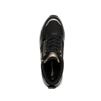 ΓΥΝΑΙΚΕΙΟ SNEAKER ΜΑΥΡΟ/ΧΡΥΣΟ TAMARIS 1-23754-45 048