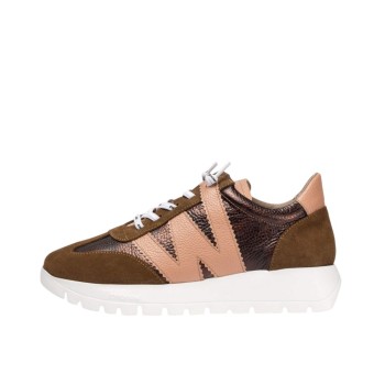 ΓΥΝΑΙΚΕΙΟ SNEAKER ΚΑΦΕ/ΡΟΖ WONDERS A-2476