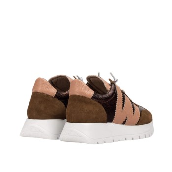 ΓΥΝΑΙΚΕΙΟ SNEAKER ΚΑΦΕ/ΡΟΖ WONDERS A-2476