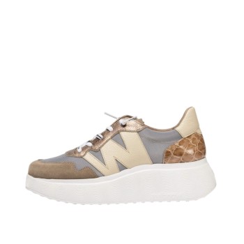 ΓΥΝΑΙΚΕΙΟ SNEAKER ΜΠΕΖ/ΓΚΡΙ WONDERS A-3631