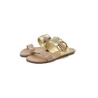 ΓΥΝΑΙΚΕΙΑ SLIPPERS ΧΡΥΣΟ/ΜΠΕΖ BEATRICE ESTELL 8237 