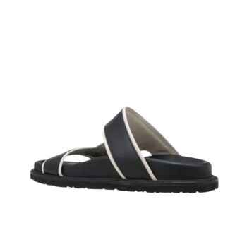 ΓΥΝΑΙΚΕΙΑ SLIPPERS ΜΑΥΡΟ/ΛΕΥΚΟ ΚΑΛΟΓΗΡΟΥ ΒΕΓΚΑ LEA